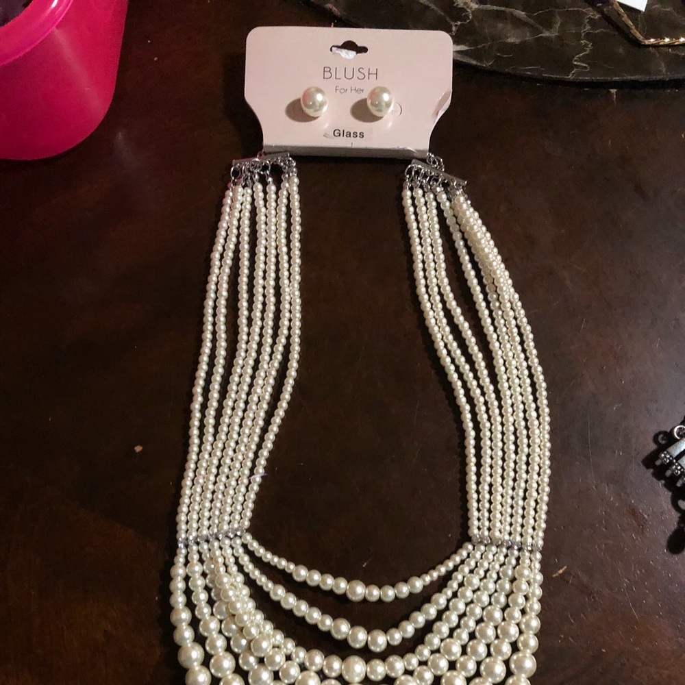 Glass Blush Pearl set